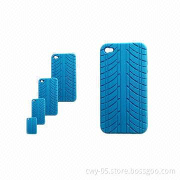 Tire stripe silicone case for iPhone 4S